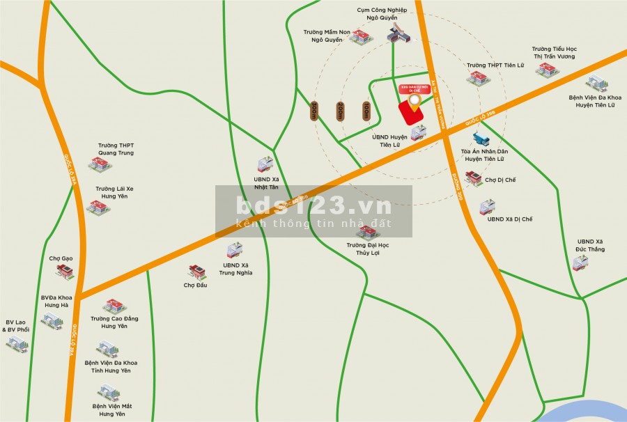 Em cần bán nhanh lô đất Sổ Đỏ 92.5m2 trung tâm thị trấn Vương, giá bán 1.5 tỷ