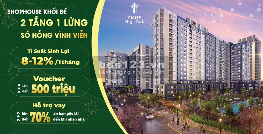 Duy nhất Shophouse trung tâm Quận 12, sổ hồng lâu dài, hỗ trợ cho vay 70%