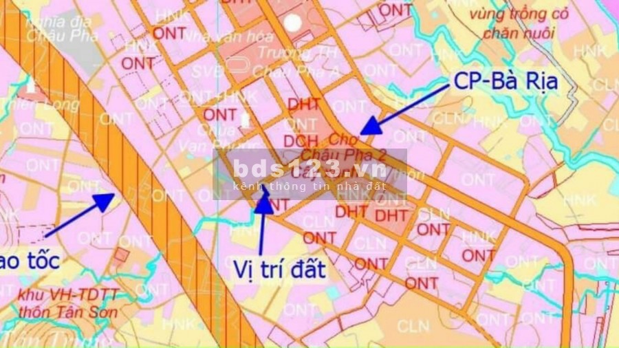 Đất châu pha phú mỹ thổ cư sổ riêng 200m2 cần bán gấp gần KCN sonadezi