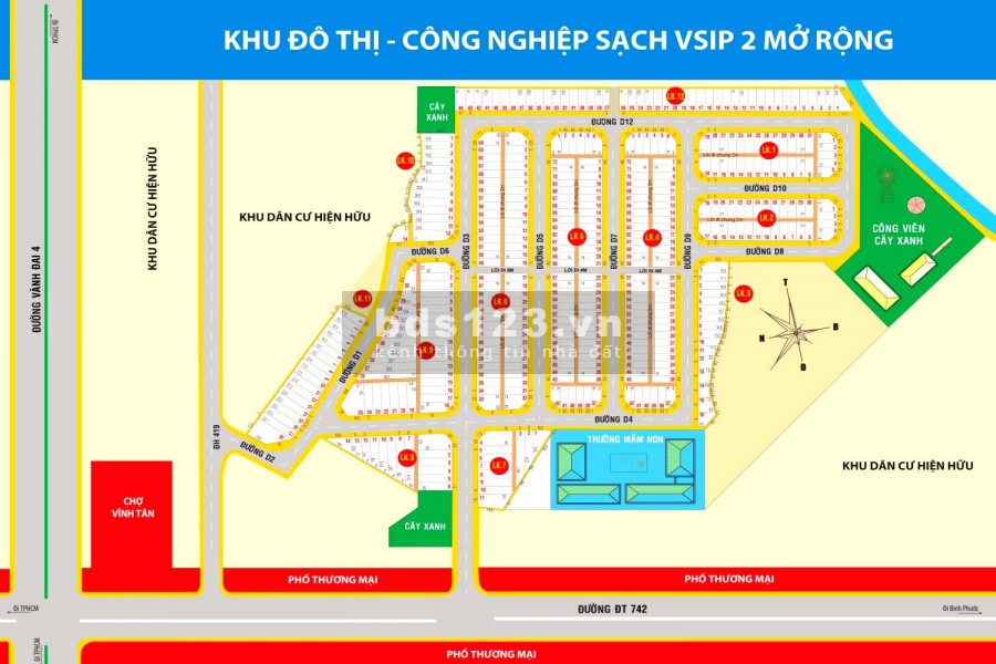 Lô gốc 2 mặt tiền đối diện trường học sổ hồng riêng, hạ tầng hoàn thiện