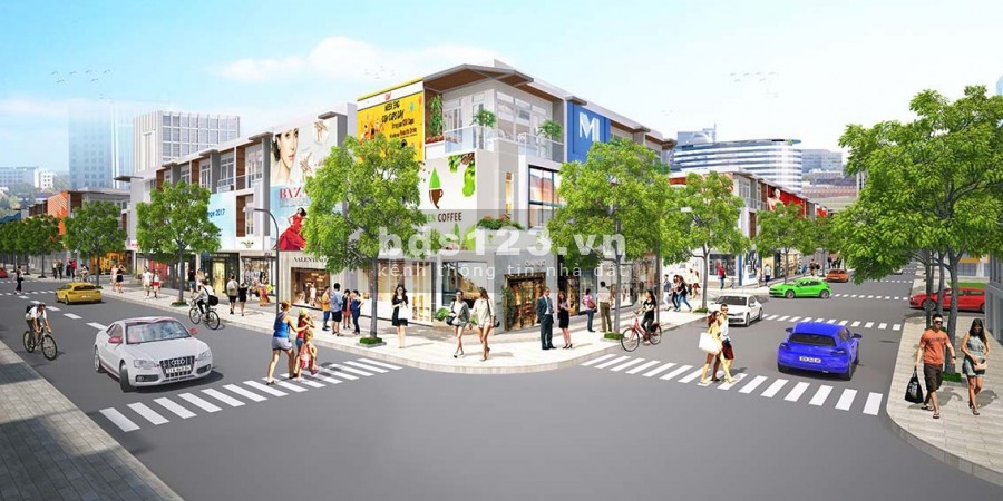 Căn shophouse ngay khu kinh doanh sầm uất, pháp lí rõ ràng, bàn giao ngay