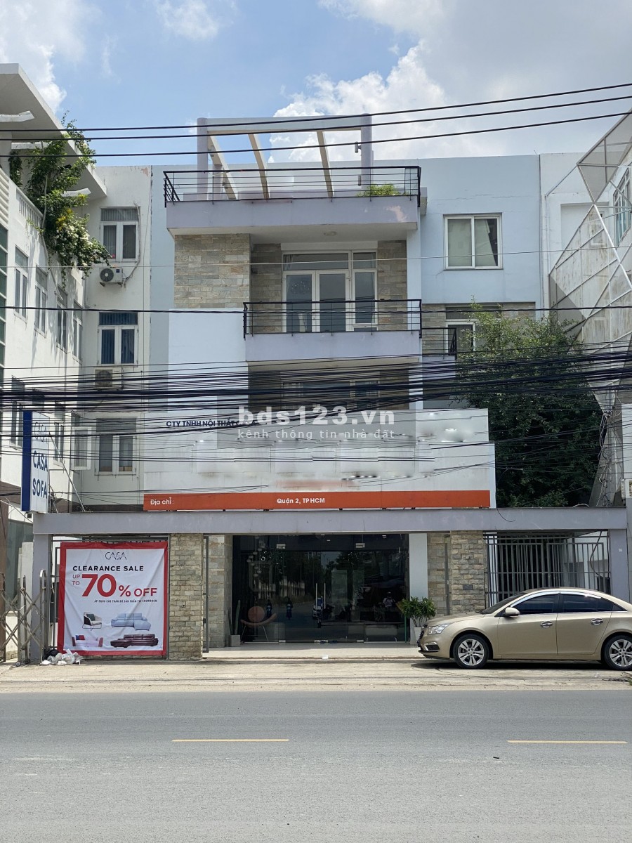 Cho thuê nhà mặt tiền An Phú diện tích 12x22m sân rộng trệt 2 lầu sàn trống suốt