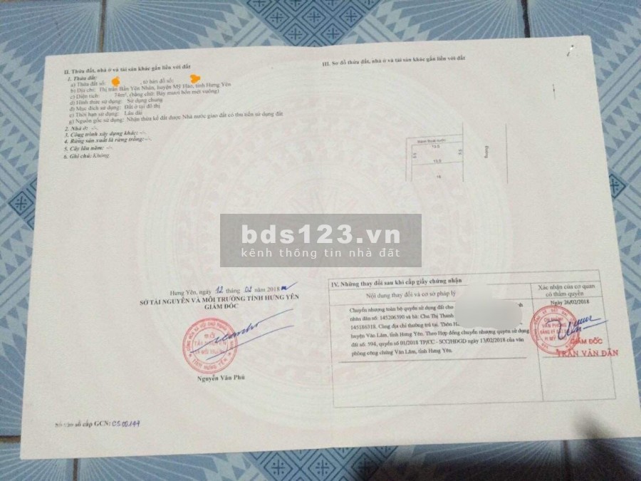 Bán Nhà 2 tầng đối diện Cổng trường Đại học Sư Phạm Kỹ Thuật Hưng Yên – TX Mỹ Hào