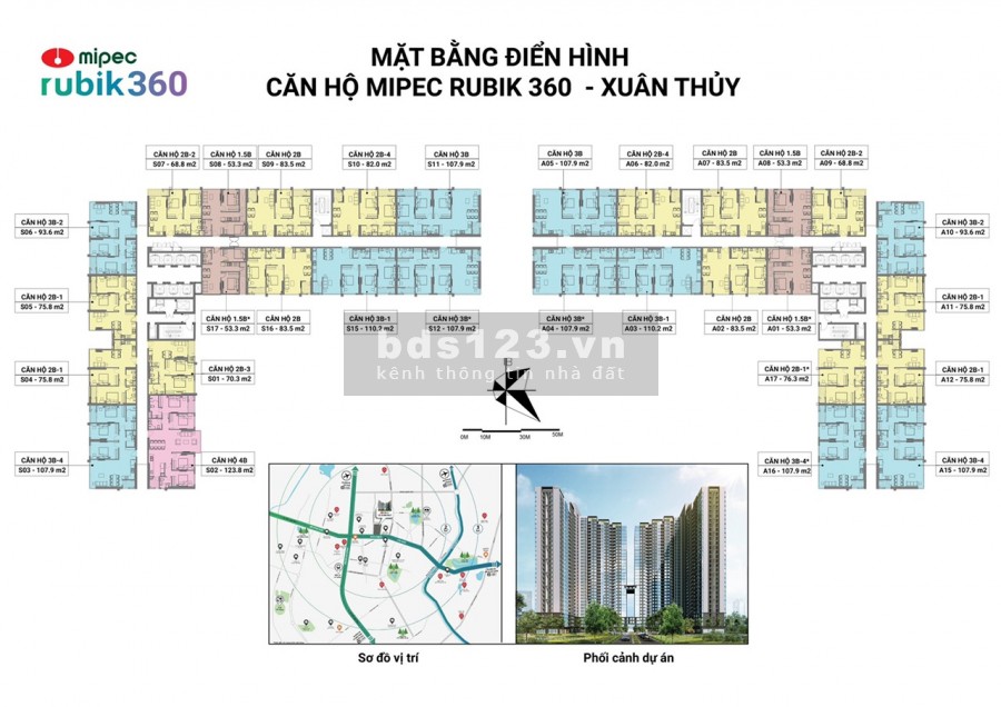Dự Án Mipec Rubik 360, 122-124 Xuân Thuỷ, Căn 06, Toà A, Tầng 17, DT 84m2, Giá 3 tỷ 850 triệu