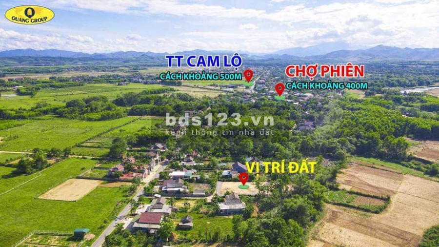 Bán đất 2 mặt tiền ven sông Hiếu gần chợ phiên giá chỉ 3xx triệu, bao công chứng
