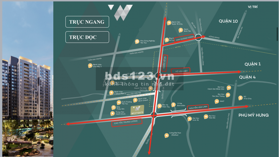 Mua căn hộ West Gate hoàn tiền ngay 100 triệu, ngân hàng hỗ trợ 70%, hỗ trợ 0% lãi