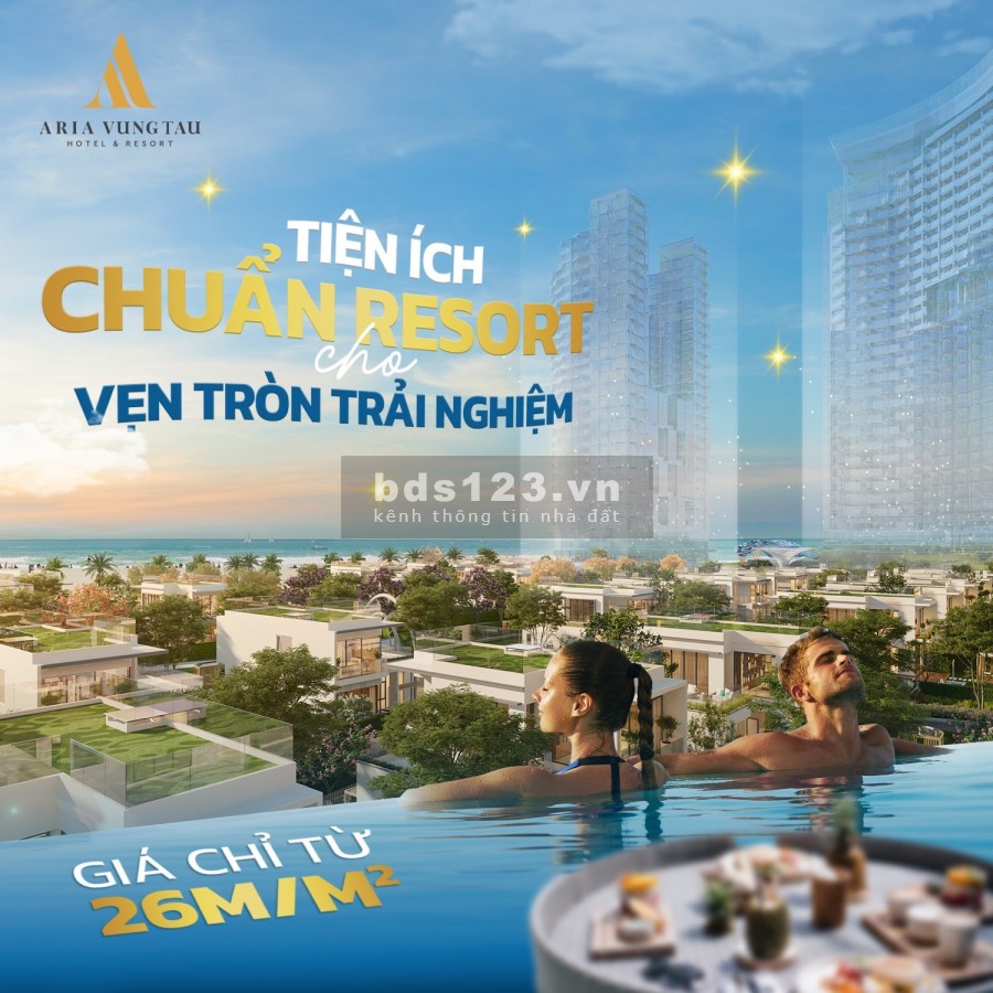 Săn ngay căn hộ Aria đẳng cấp 5* tại Vũng Tàu chỉ từ 26 triệu/m2, pháp lý hoàn chỉnh, LH: 0934073018