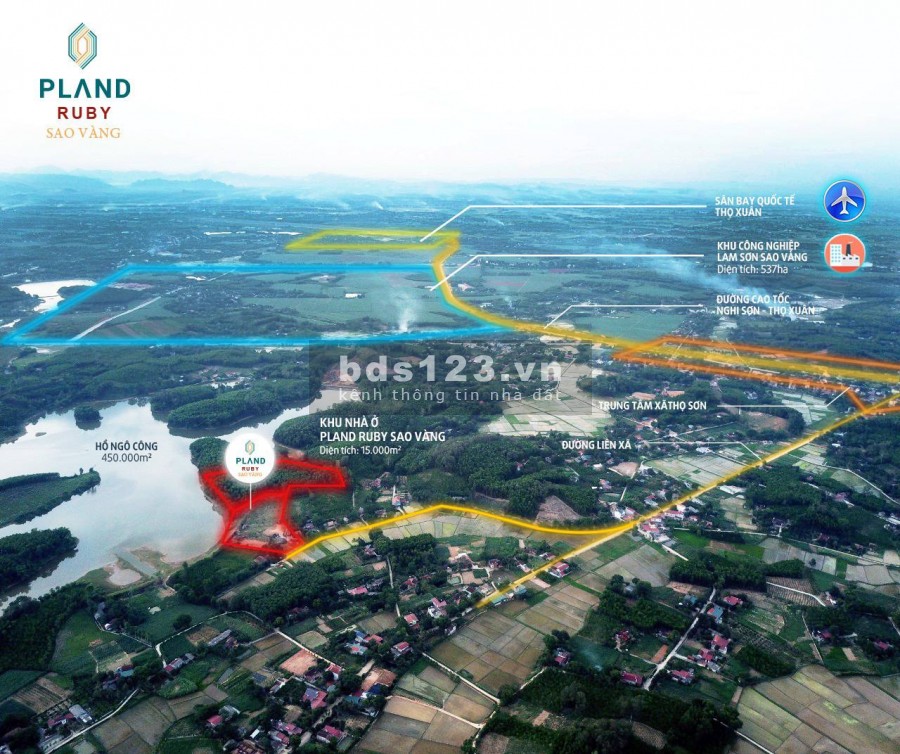 Khu nhà ở dân cư cực hot ở Thanh Hóa PLand Ruby Sao Vàng, sổ sẵn
