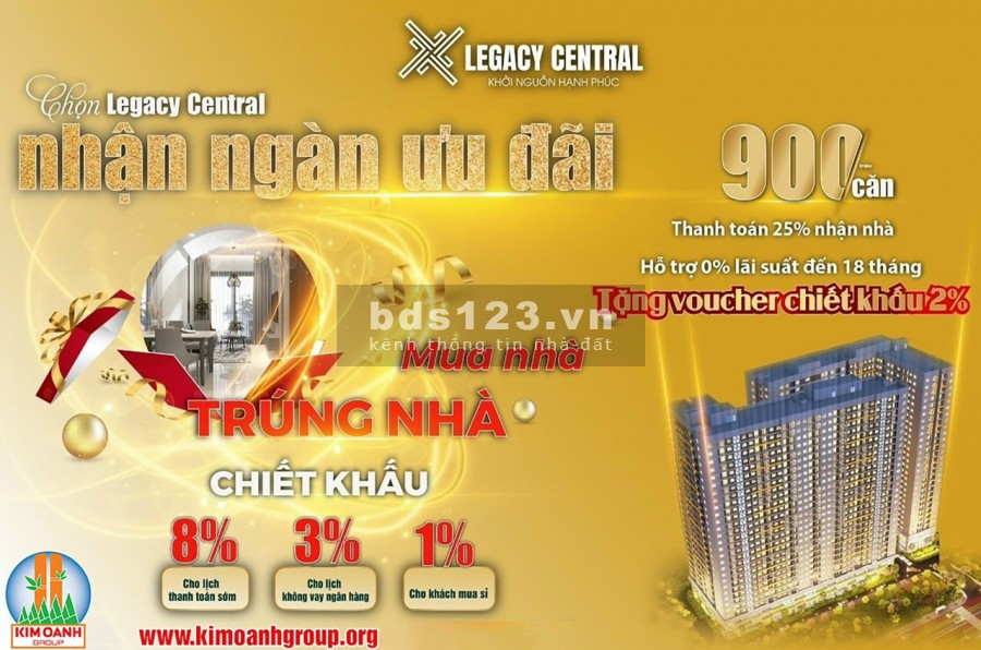 Cơ hội Vàng đầu tư với giá tốt nhất thị trường cùng Legacy central Thuận Giao Thuận An Bình Dương