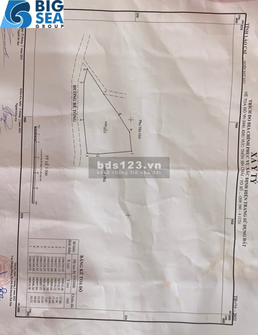 Bán Lô Đất diện tích sử dụng 655m2 Thôn Sìn Chải, ngay trung tâm, lh 0869968858