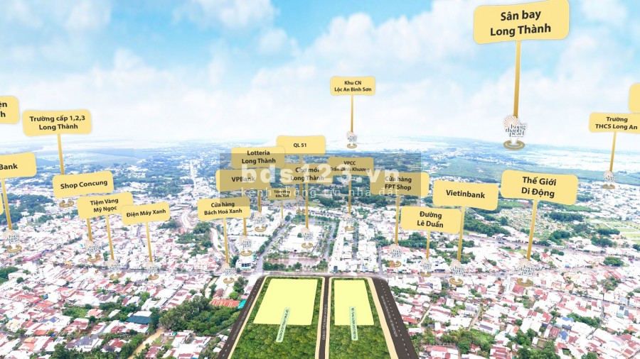 Bán đất nền liền kề nhà phố Long Thành, Đồng Nai, kết cấu 1 trệt, 3 lầu kiên cố