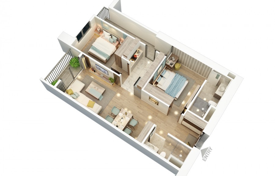 Căn 2 ngủ 84m sân vườn rộng, view đẹp duy nhất tại mặt đường Tố Hữu Hà Đông. LH 0984994111