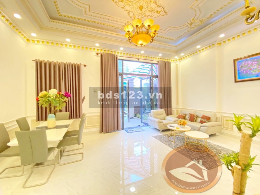 Biệt thự thiết kế theo phong cách Châu Âu, hẻm Huỳnh Tấn Phát, Quận 7, liên hệ 0982349302