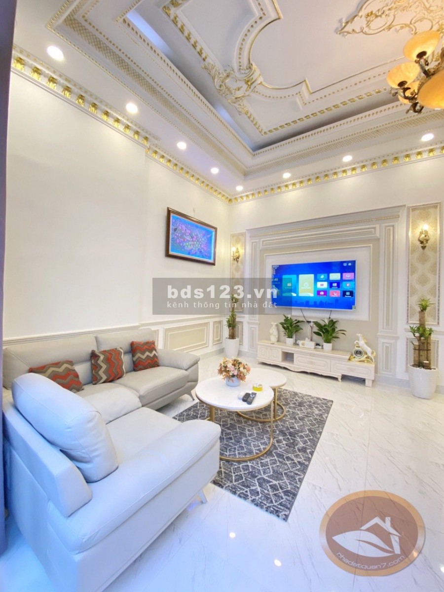Biệt thự thiết kế theo phong cách Châu Âu, hẻm Huỳnh Tấn Phát, Quận 7, liên hệ 0982349302