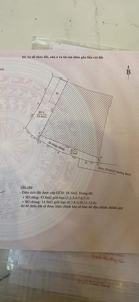 Bán nhà Ba Đình, doanh thu ít nhất 30 triệu/tháng, dt 44m2, 5 tầng, 9 phòng, giá 4.3 tỷ
