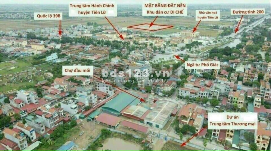 Chỉ 16 triệu/m2 sở hữu ngay lô đất trung tâm thị trấn Vương, Tiên Lữ, sổ đỏ liền tay