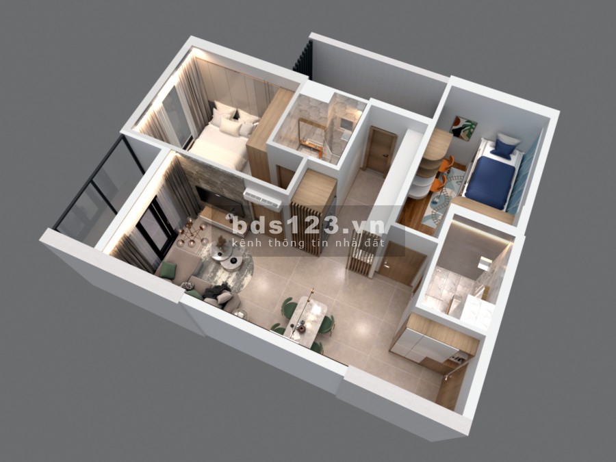 Cần bán căn 1 phòng ngủ, diện tích 45m2 giá 1,4xx tỷ dự án HT Pearl TP. Dĩ An Bình Dương