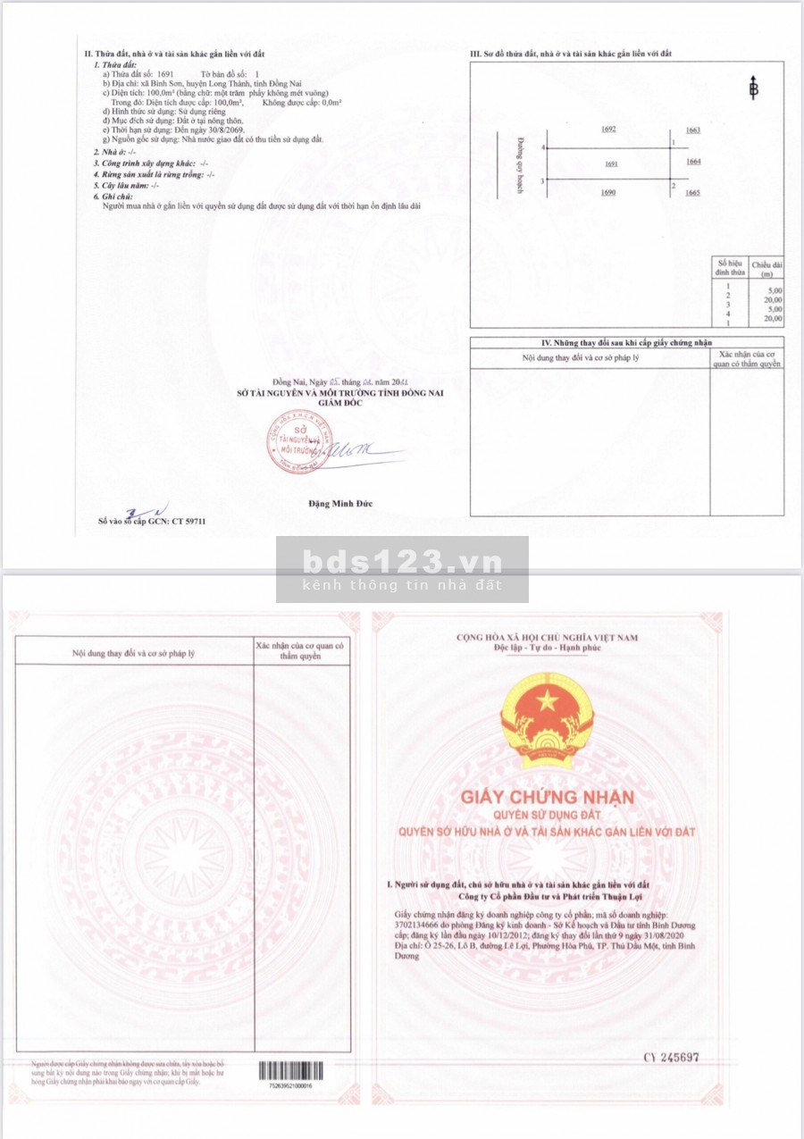 Đất nền mặt Tiền DT769 Long Thành thổ cư 100%, chiết khấu lên đến 20 chỉ vàng