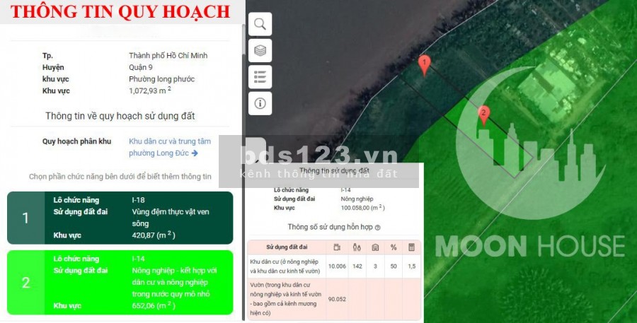Đất phường Long Phước (q9 cũ) Thành Phố Thủ Đức, view sông Tắc 1073m2 LH 0907016378