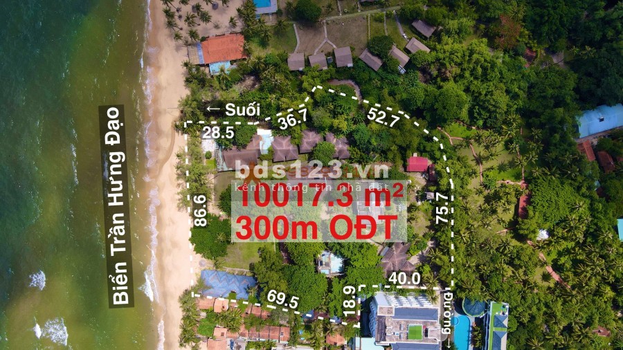 Bán mảnh đất 1ha mặt biển Trần Hưng Đạo thành phố Phú Quốc, vị trí đẹp