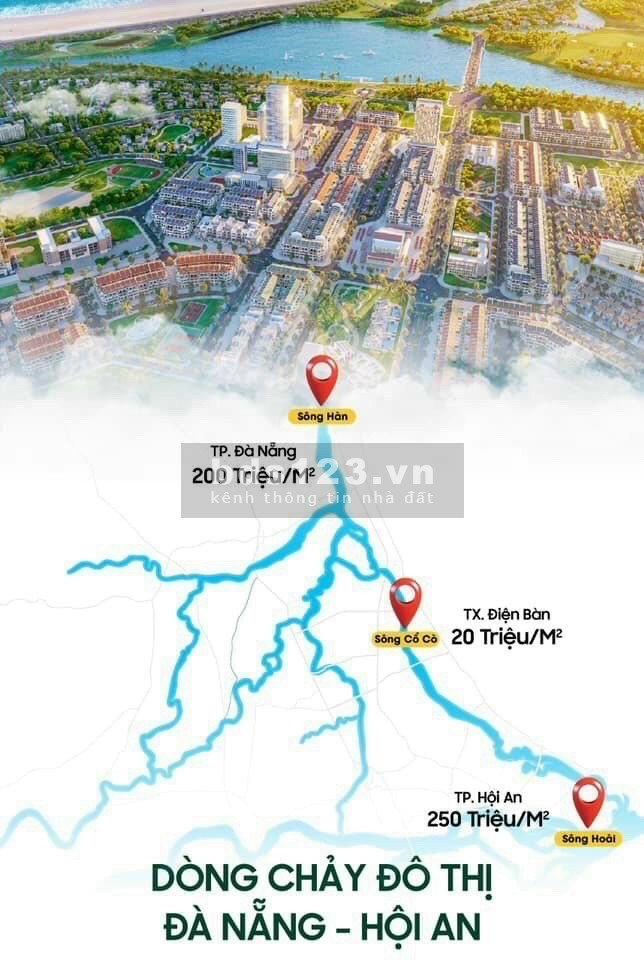 Khu Đô Thị Trung Tâm Hành Chính khu Điện Âm đầu tiên ven sông Cổ Cò cách biển 800m