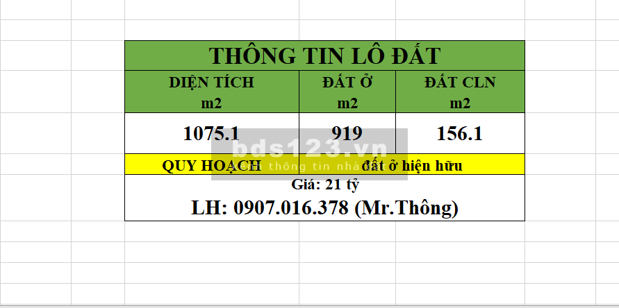 Bán đất phường Long Phước quận 9 thành phố Thủ Đức 1075m2 LH: 0907016378 (Mr.Thông)