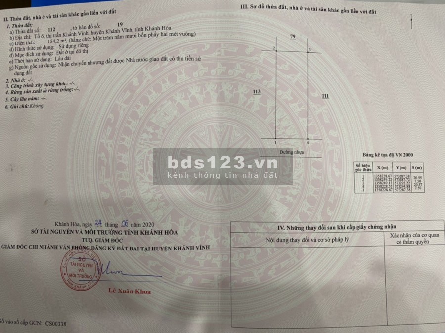 Đất nền sổ đỏ KĐT mới Khánh Vĩnh ven TP. Nha Trang giá 668 Triệu/Nền