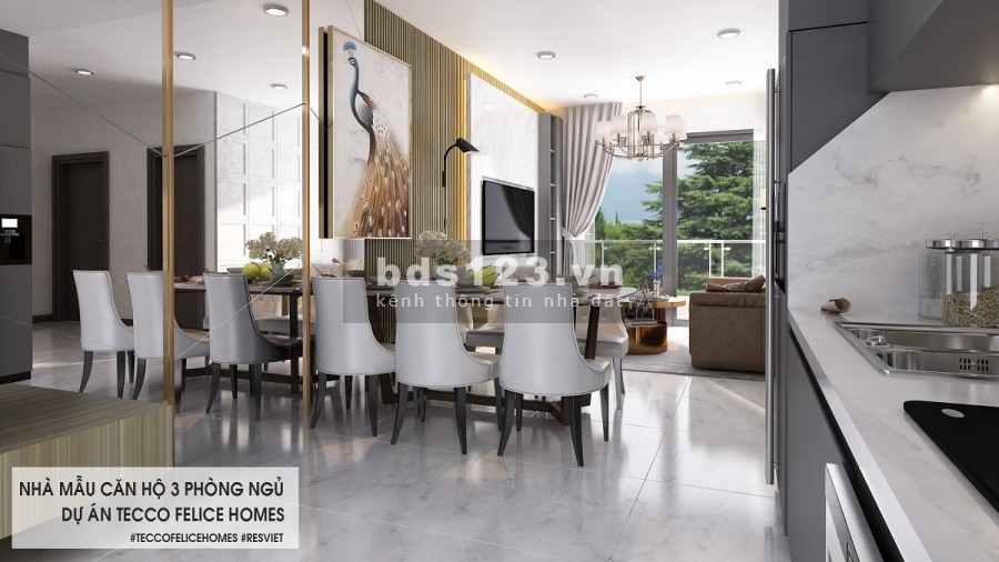 Mở bán đợt 1 căn hộ Tecco Felice Homes giá 1,1 tỷ/căn, cách Sài Gòn 15 phút, tiện ích đủ