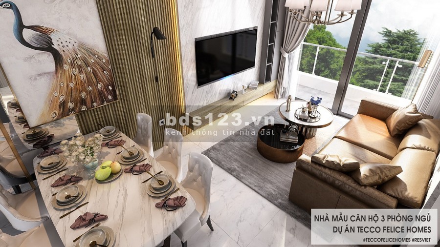 Mở bán đợt 1 căn hộ Tecco Felice Homes giá 1,1 tỷ/căn, cách Sài Gòn 15 phút, tiện ích đủ