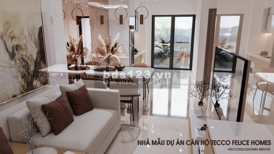 Mở bán đợt 1 căn hộ Tecco Felice Homes giá 1,1 tỷ/căn, cách Sài Gòn 15 phút, tiện ích đủ