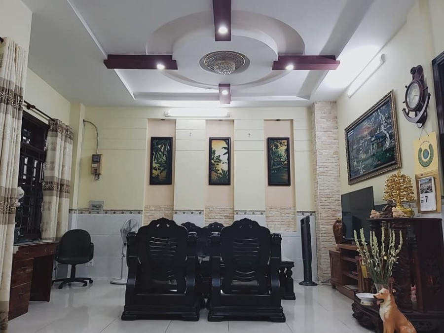 Bán biệt thự đẳng cấp toàn gỗ căm Xe dt 145m2, 4 tầng, giá 12.5 tyỷ, An Nhơn, Gò Vấp