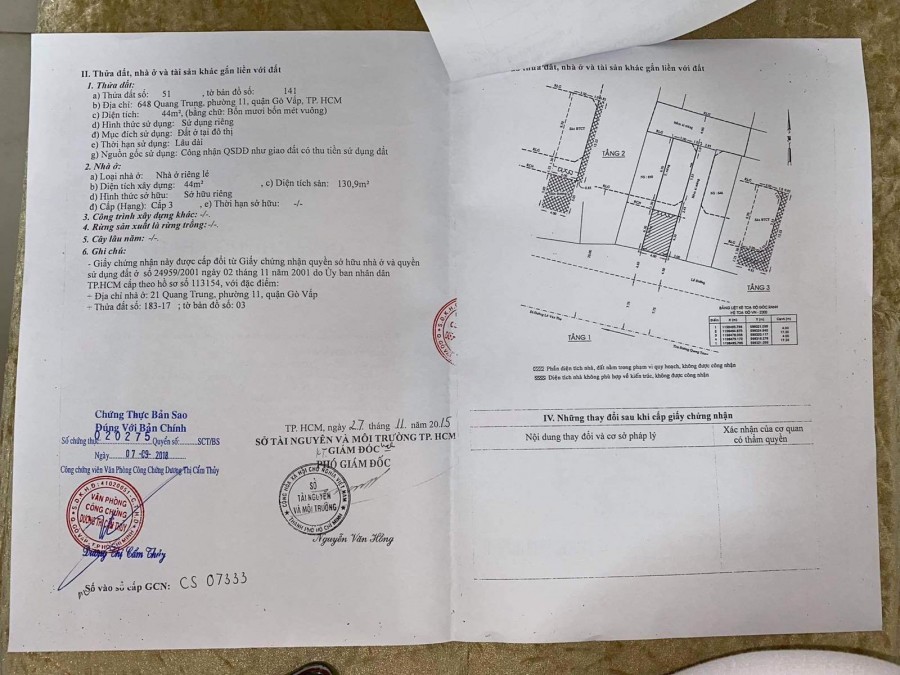 Chính Chủ Bán Nhà Ở Mặt Tiền Đường Quang Trung, Phường 11, Quận Gò Vấp