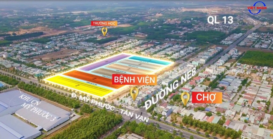 Chính chủ bán nhanh lô đất giáp chợ đêm vào công viên Mỹ Phước 3