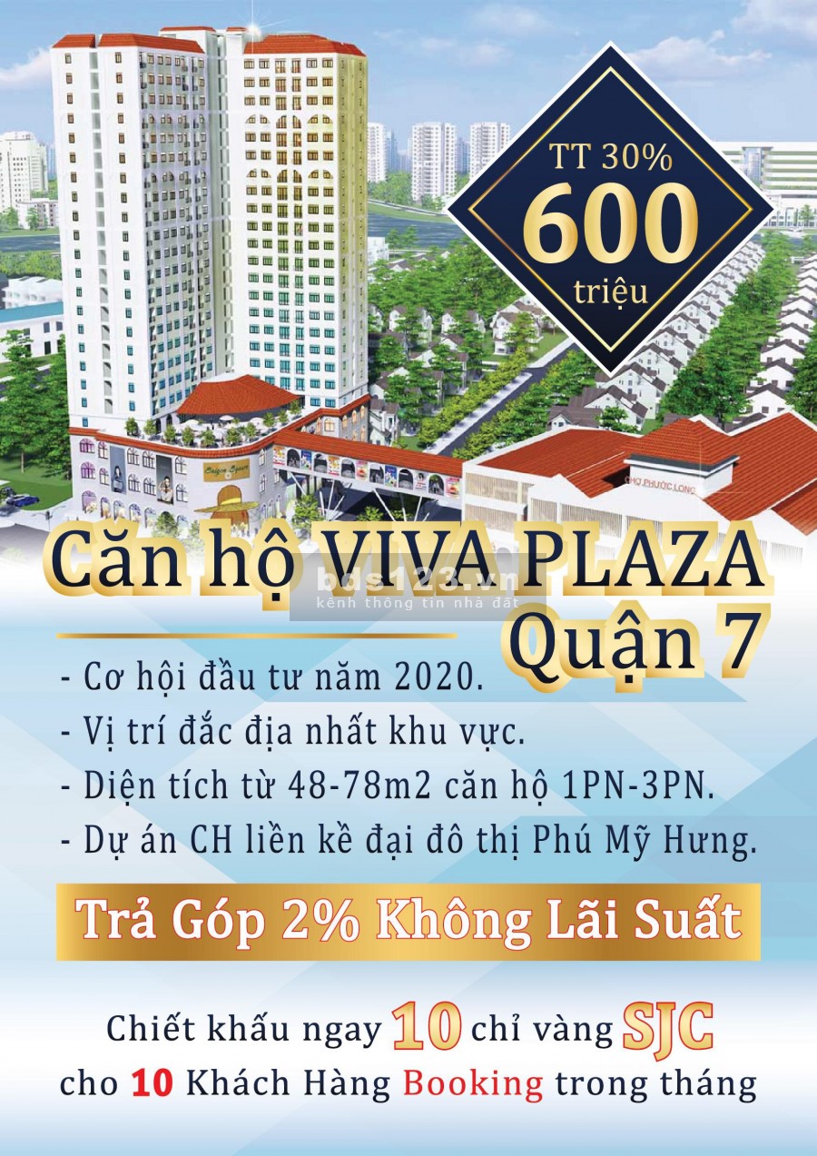 Cần bán căn hộ chung cư cao cấp Viva Plaza view 3 mặt đường Nguyễn Lương Bằng Quận 7