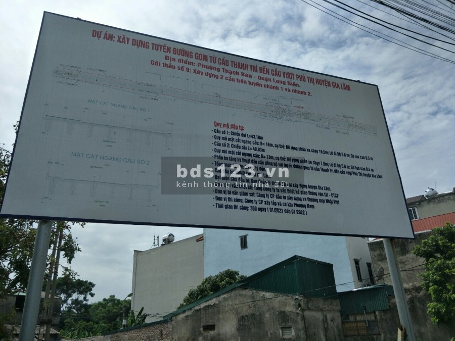 Bán nhanh 76m2 đất Thạch Bàn Nguyễn Văn Linh, mt 4.6m, đường 8m, kd chỉ bán 77 triệu/m2