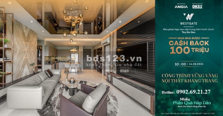 Căn hộ cao cấp tiện ích đủ, ngay trung tâm hành chính sầm uất, cc West Gate Park