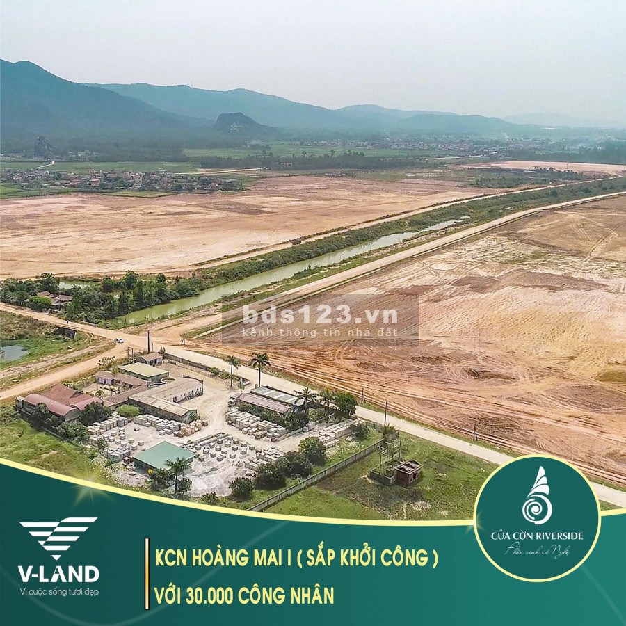 Đất nền dự án Cửa Cờn Riverside nằm tại trung tâm Hoàng Mai thu hút đầu tư, pháp lí rõ ràng