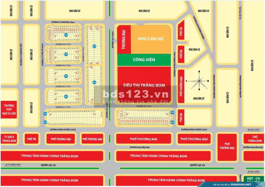 Bán đất nền trung tâm thị trấn Trảng Bom, sổ đỏ đầy đủ, thổ cư 100%