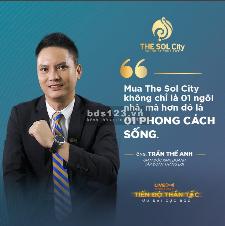 Trực tiếp từ Chủ Đầu Tư Thắng Lợi, dự án The Sol City giá ưu đãi ưu tiên vị trí đẹp 2021