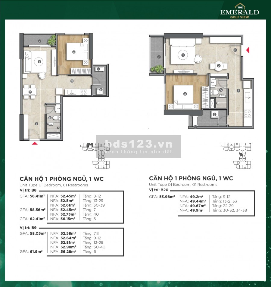 The Emerald Golf View - Nhận Booking Căn Hộ View Sân Golf Chính Sách Tốt Nhất Từ Chủ Đầu Tư