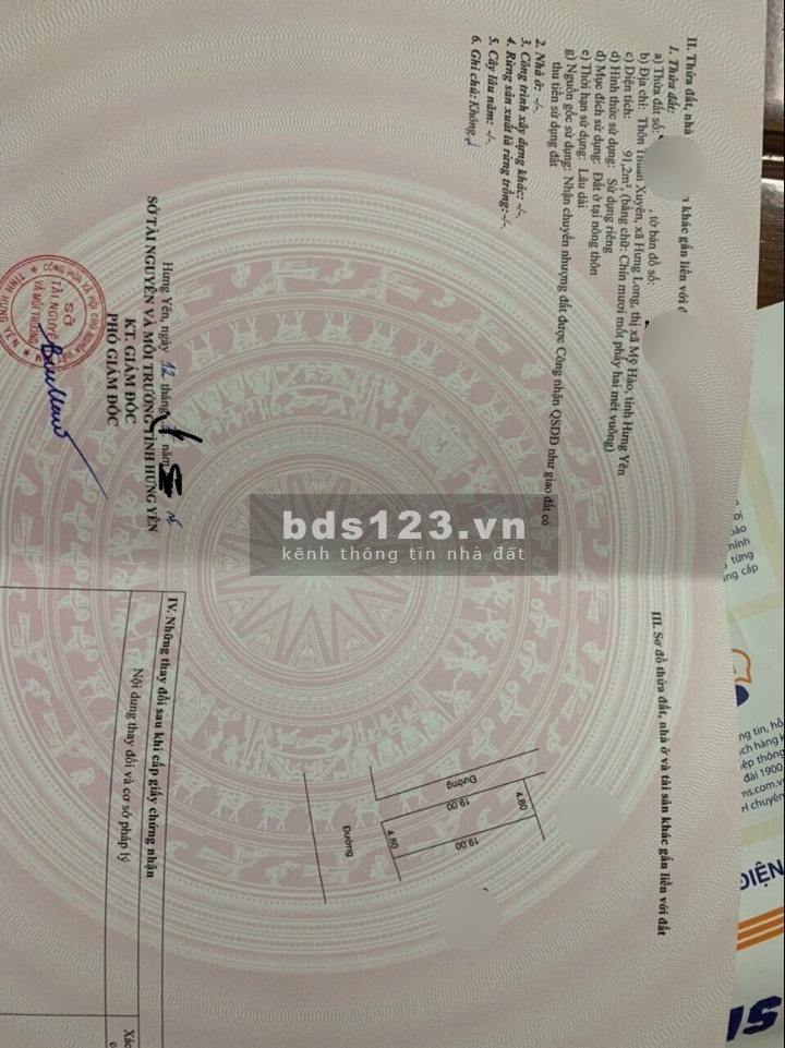 Bán lô đất 2 mặt tiền trục chính Hưng Long, Mỹ Hào, Hưng Yên, liên hệ 0987965965