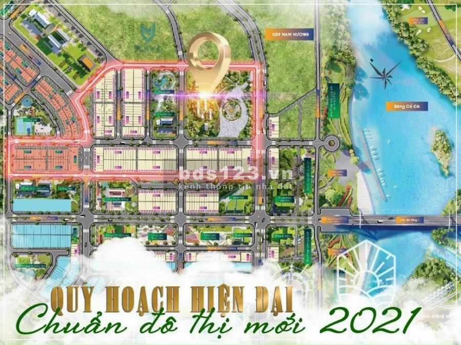 Lô Góc Đối diện Chợ Truyền thống điện âm ven Sông Cổ Cò gần biển, liên hệ 0905075925