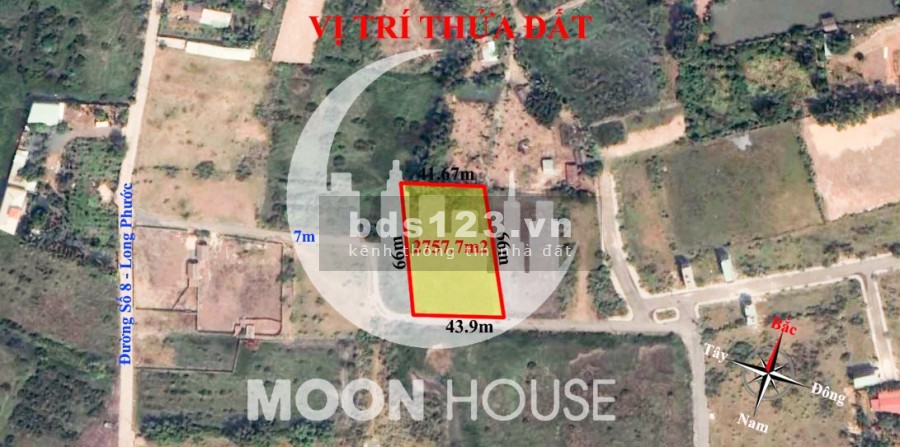 Diện tích sử dụng 2757.7m2 Đất xây dựng mới phường Long Phước giá bán 54 tỷ
