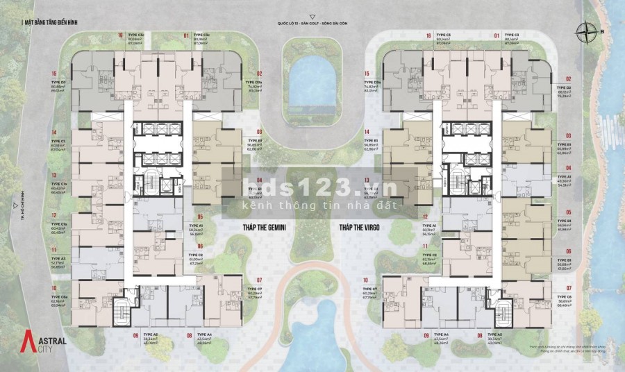 Bán căn Astral Ctiy thuộc block Gemini diện tích 56.7m2 giá 2,5 tỷ liên hệ 0978726139