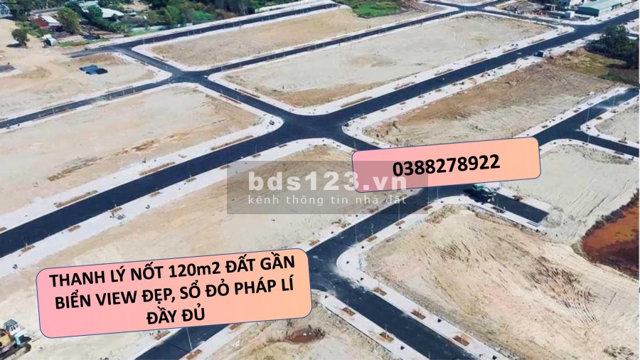 Thanh lí 120m2 đất gần biển, pháp lí đầy đủ, cơ sở hạ tầng hiện đại, vị trí đắc địa, giá tốt