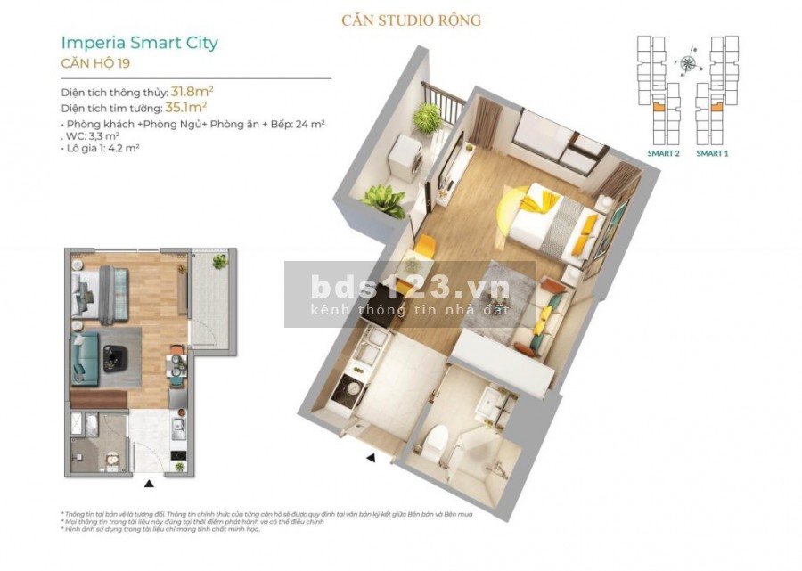 Bán căn hộ Imperia Smart City giá chỉ hơn 1 tỷ chiết khấu tới 9.5%, hỗ trợ lãi