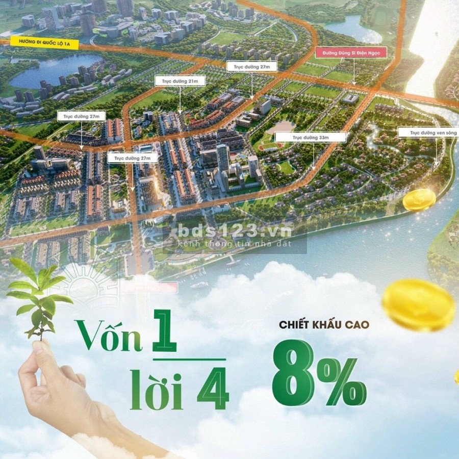 Đầu tư hôm nay sinh lời ngày mai đại đô thị mới ven sông…