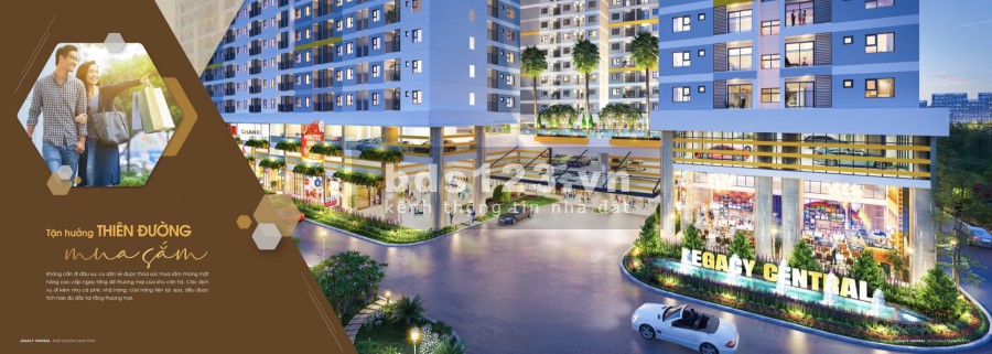 Căn hộ legacy central sở hữu không gian sống hiện đại, chiết khấu cao, tiện ích đủ