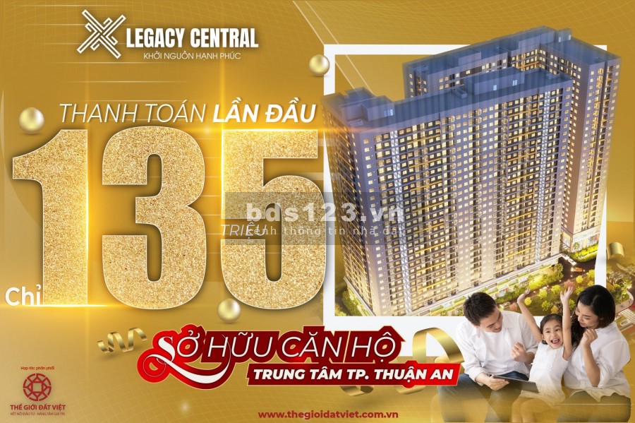 Căn hộ legacy central sở hữu không gian sống hiện đại, chiết khấu cao, tiện ích đủ