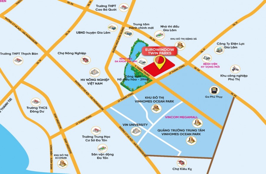 Liền kề, biệt thự cao cấp, tính thanh khoản tốt Eurowindow Twin Parks, tiềm năng sinh lời tốt nhất